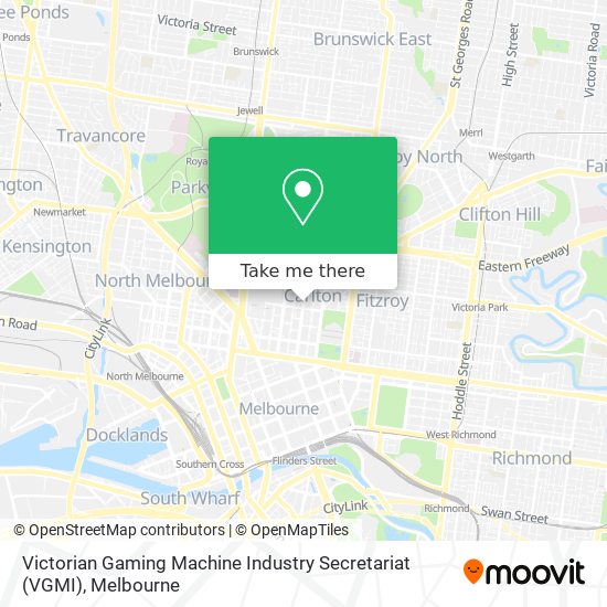 Victorian Gaming Machine Industry Secretariat (VGMI) map