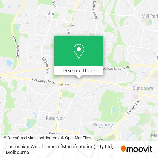 Tasmanian Wood Panels (Manufacturing) Pty Ltd map