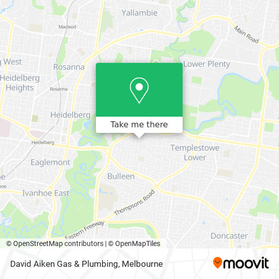 David Aiken Gas & Plumbing map