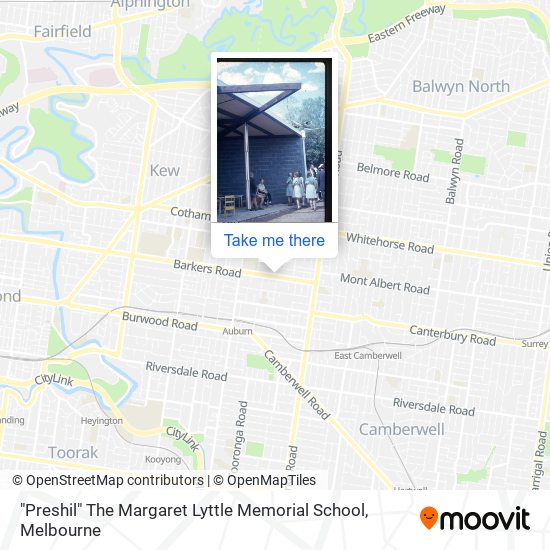 "Preshil" The Margaret Lyttle Memorial School map