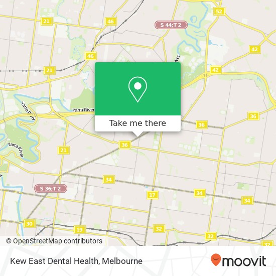 Kew East Dental Health map