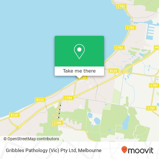 Mapa Gribbles Pathology (Vic) Pty Ltd