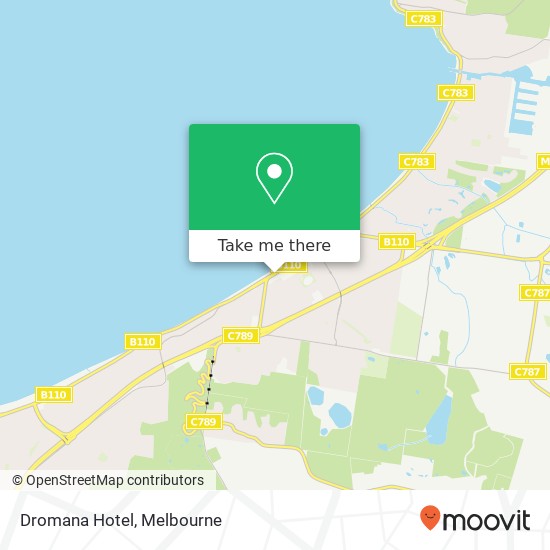 Mapa Dromana Hotel