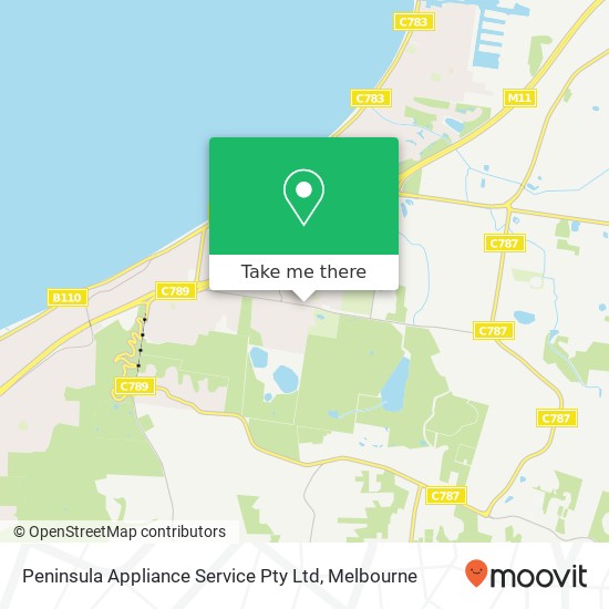 Peninsula Appliance Service Pty Ltd map