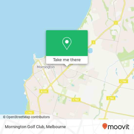 Mapa Mornington Golf Club