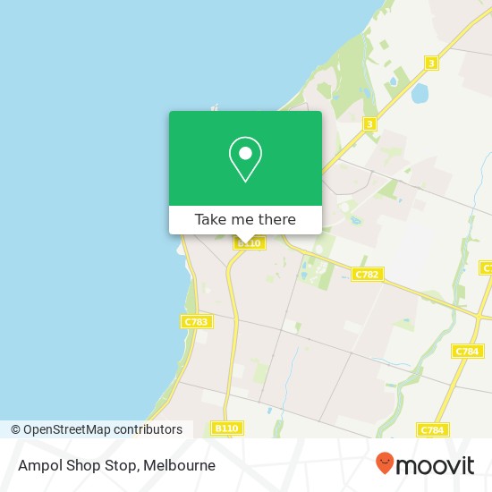 Mapa Ampol Shop Stop