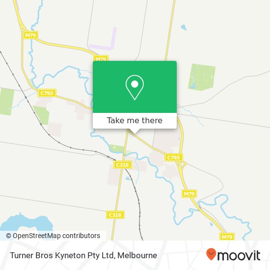 Mapa Turner Bros Kyneton Pty Ltd