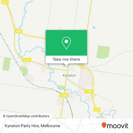 Kyneton Party Hire map