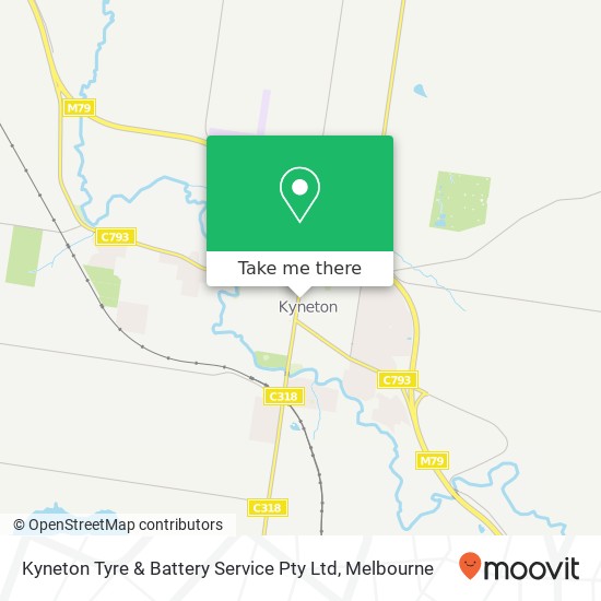 Kyneton Tyre & Battery Service Pty Ltd map