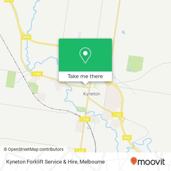 Kyneton Forklift Service & Hire map