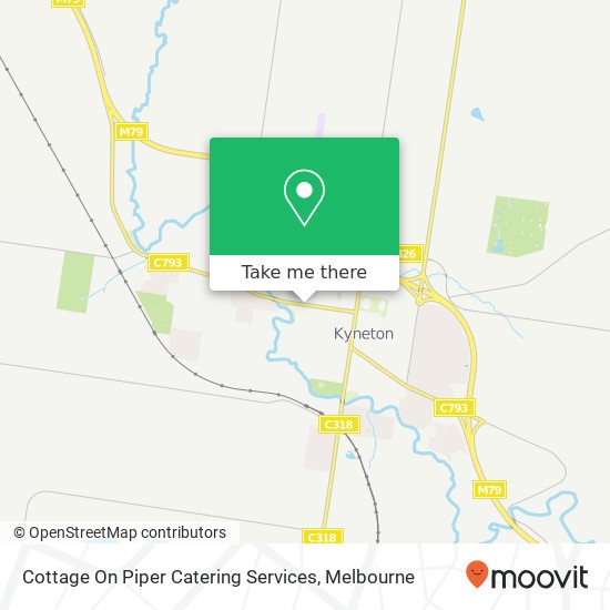 Mapa Cottage On Piper Catering Services