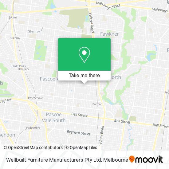Wellbuilt Furniture Manufacturers Pty Ltd map