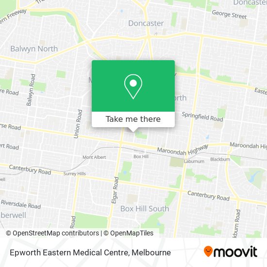 Epworth Eastern Medical Centre map