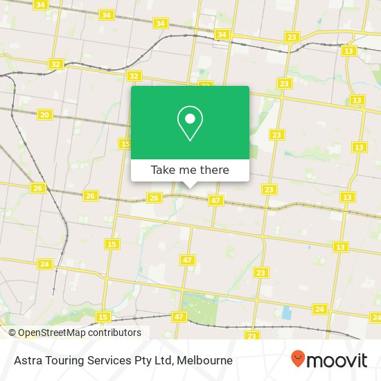 Astra Touring Services Pty Ltd map