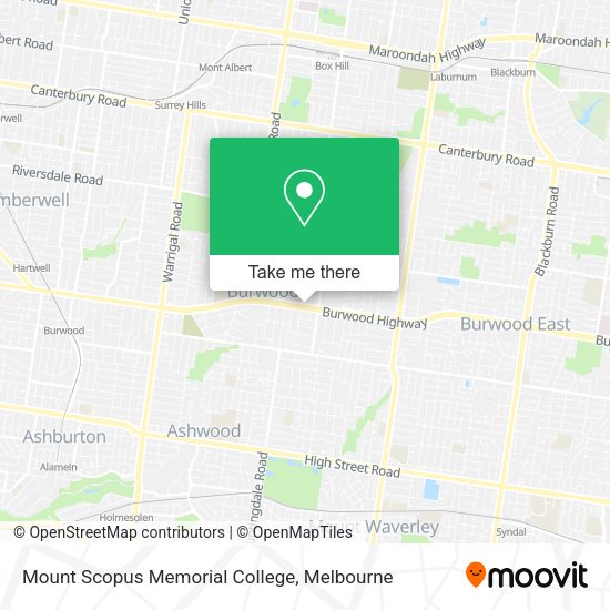 Mount Scopus Memorial College map