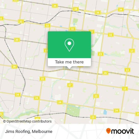 Jims Roofing map