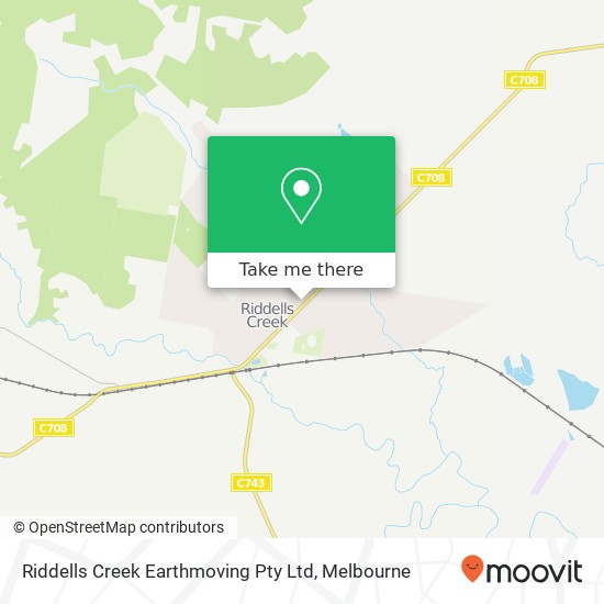 Riddells Creek Earthmoving Pty Ltd map