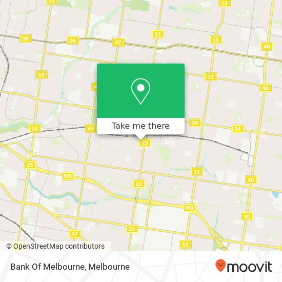 Bank Of Melbourne map