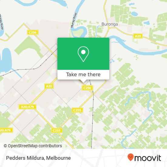 Mapa Pedders Mildura