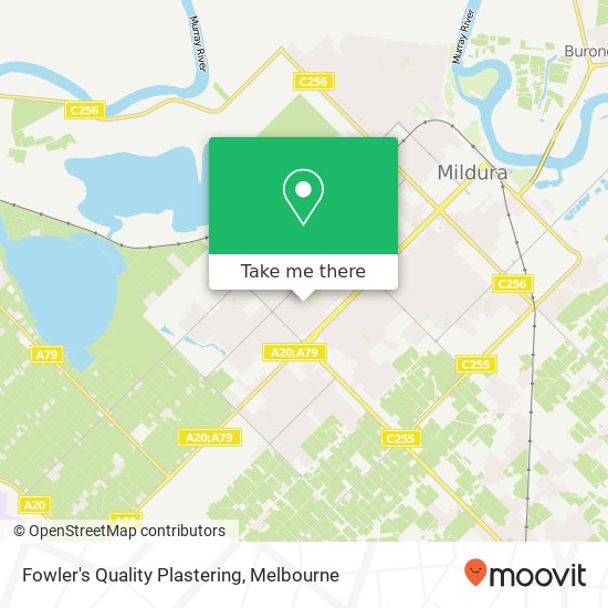 Fowler's Quality Plastering map