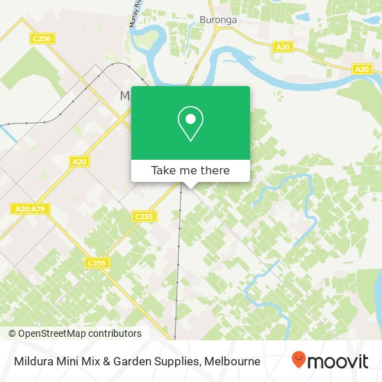 Mapa Mildura Mini Mix & Garden Supplies