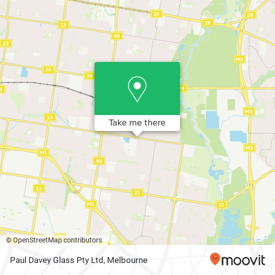 Paul Davey Glass Pty Ltd map