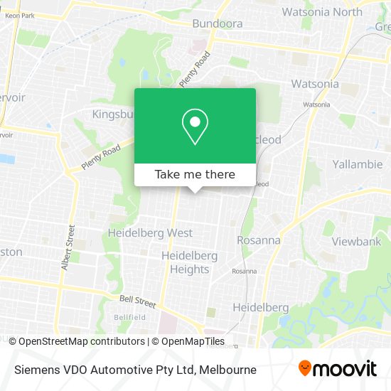 Siemens VDO Automotive Pty Ltd map