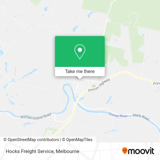 Mapa Hocks Freight Service