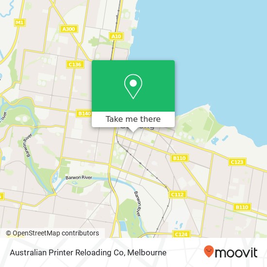 Australian Printer Reloading Co map