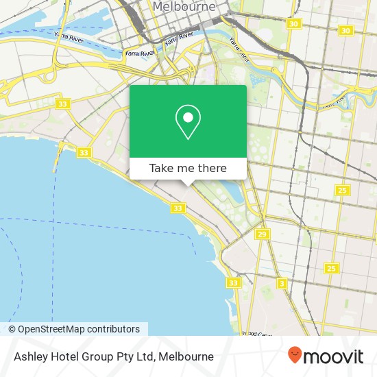 Mapa Ashley Hotel Group Pty Ltd