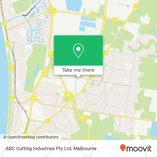 ABC Cutting Industries Pty Ltd map