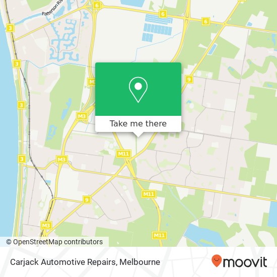 Carjack Automotive Repairs map