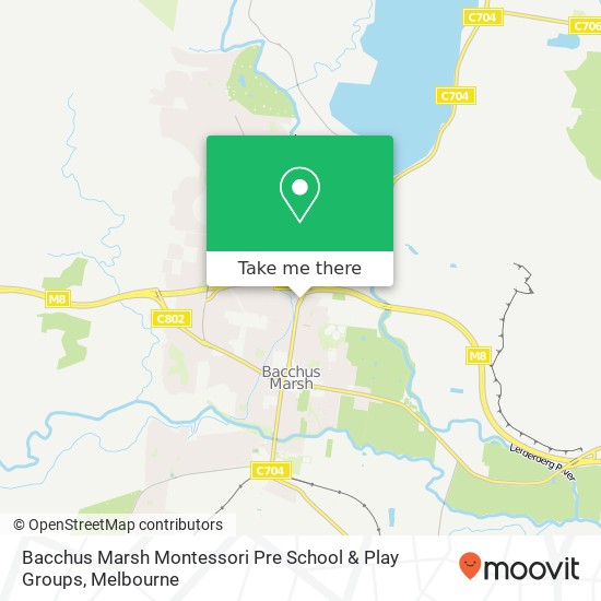 Mapa Bacchus Marsh Montessori Pre School & Play Groups