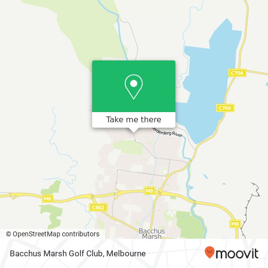 Bacchus Marsh Golf Club map