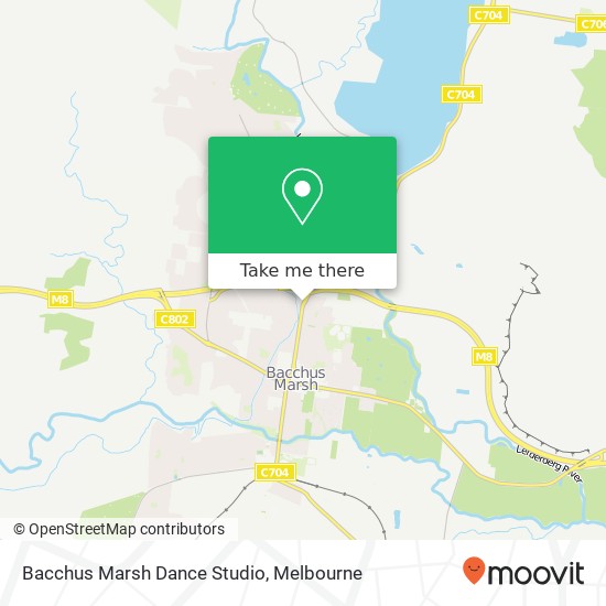 Mapa Bacchus Marsh Dance Studio