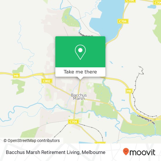 Bacchus Marsh Retirement Living map