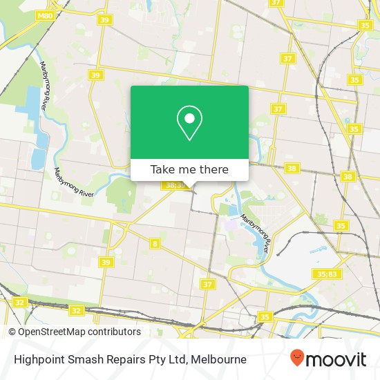 Highpoint Smash Repairs Pty Ltd map