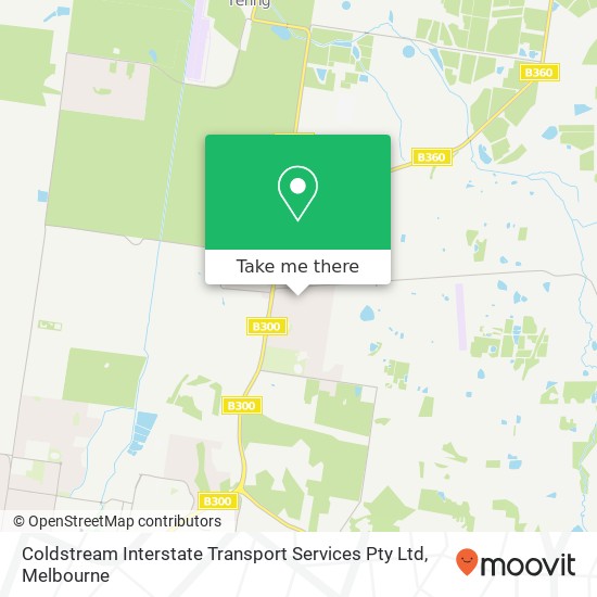 Coldstream Interstate Transport Services Pty Ltd map