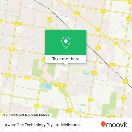 AwardOne Technology Pty Ltd map