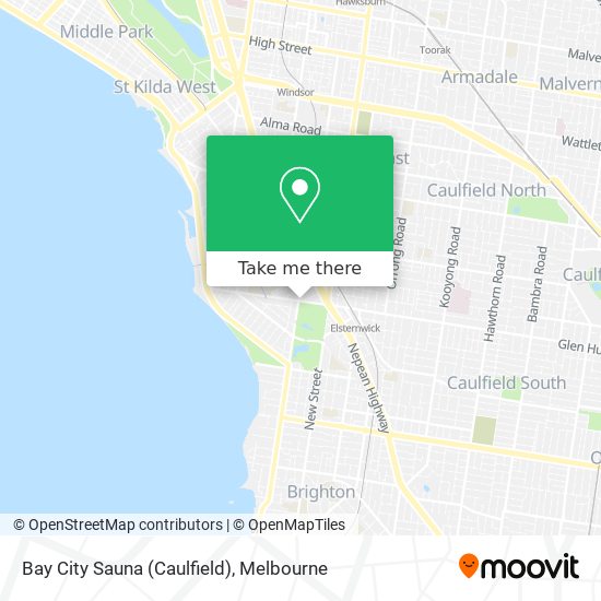 Bay City Sauna (Caulfield) map