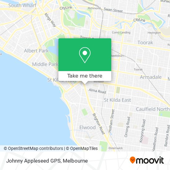 Johnny Appleseed GPS map