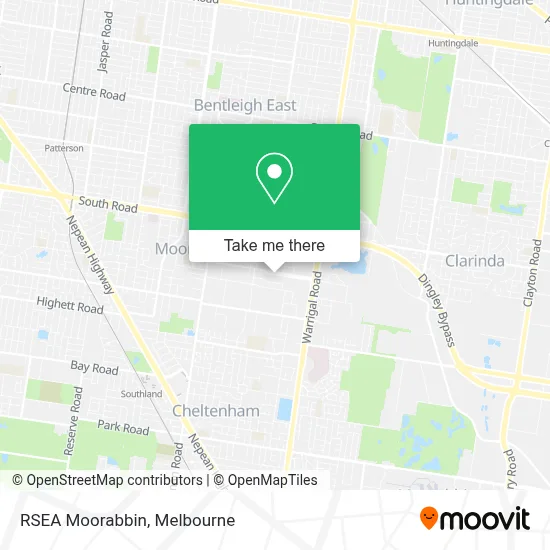 Mapa RSEA Moorabbin