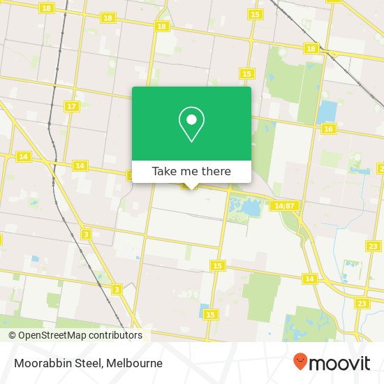 Mapa Moorabbin Steel