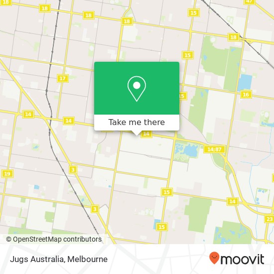 Mapa Jugs Australia