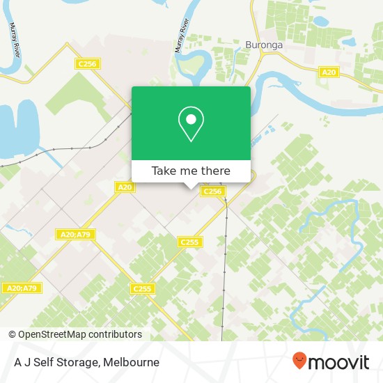 Mapa A J Self Storage