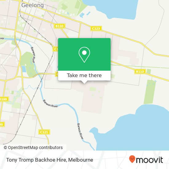 Tony Tromp Backhoe Hire map