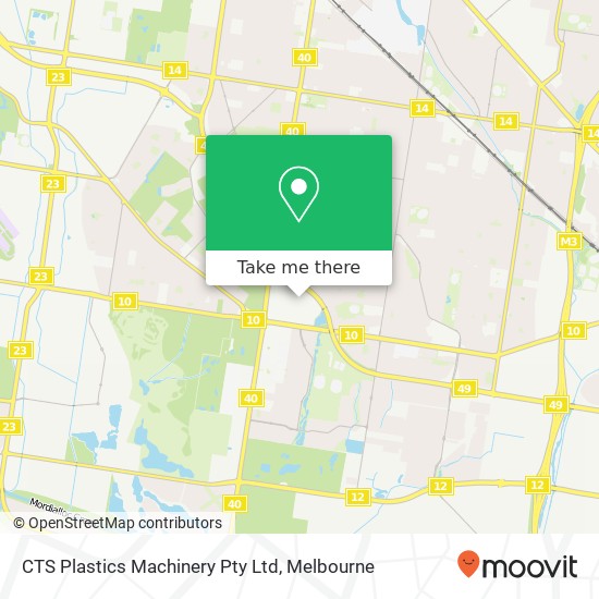 CTS Plastics Machinery Pty Ltd map