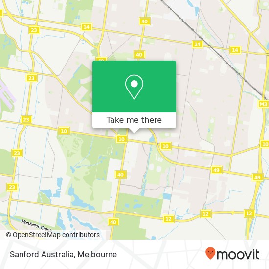 Mapa Sanford Australia