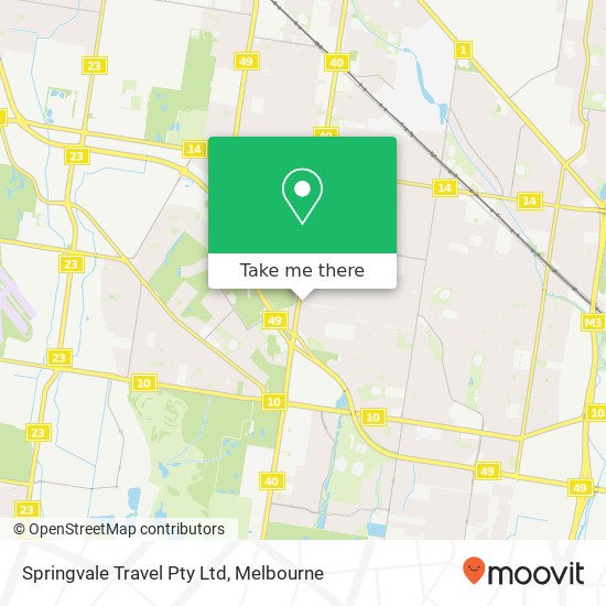 Mapa Springvale Travel Pty Ltd