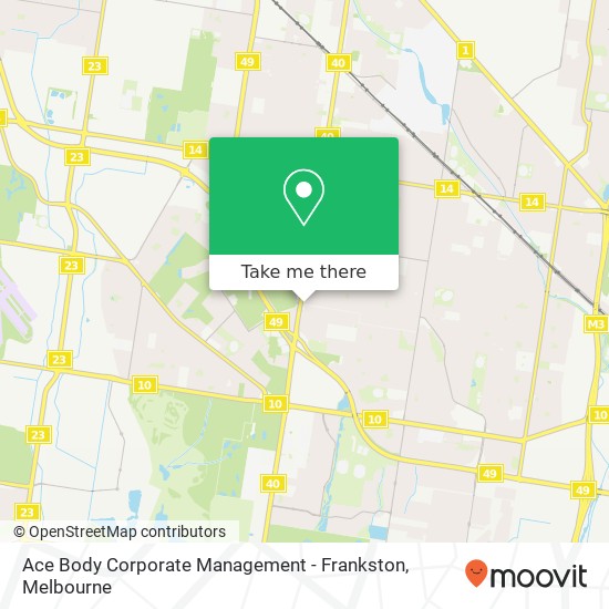 Ace Body Corporate Management - Frankston map